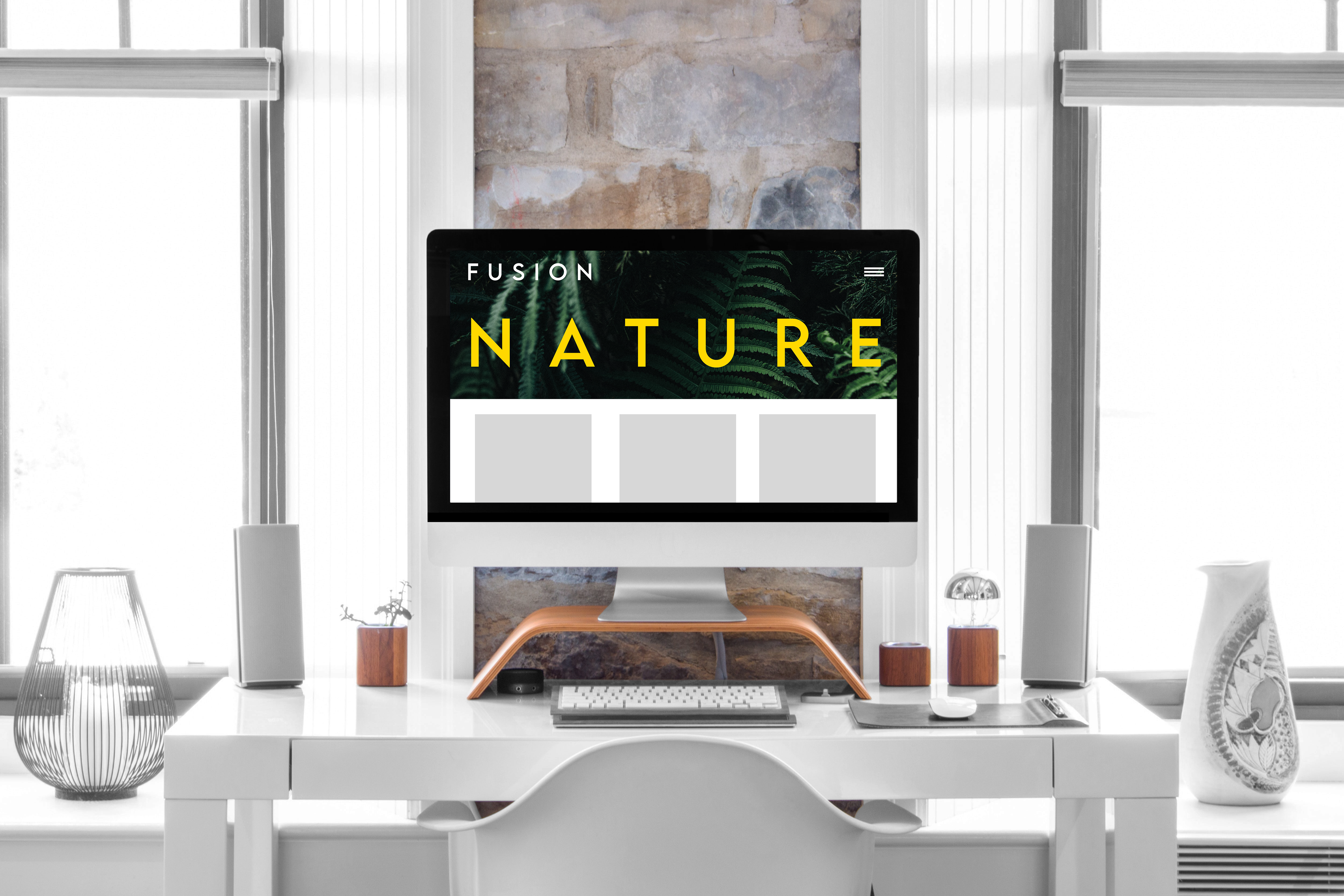 iMac 27′ Mockup nature